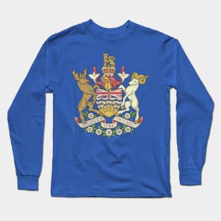 Vintage Distressed Coat of Arms British Columbia Long Sleeve T-Shirt